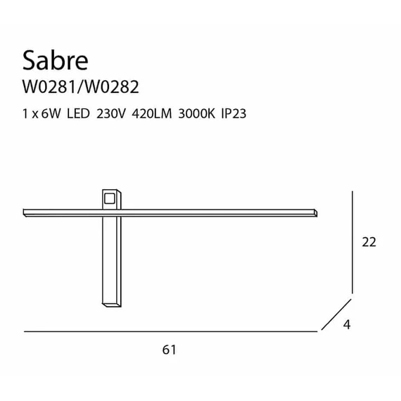 Бра MAXlight SABRE W0282, изображение 2