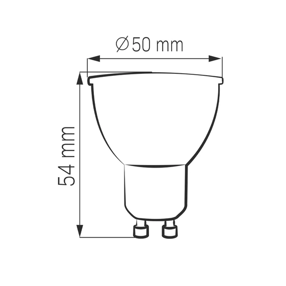 Світлодіодна лампочка Goldlux 328243 GU10 4.5W 4000K 450Lm IP20 Прозора, зображення 2