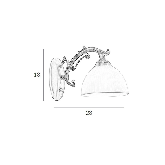 Бра Italux WL-5122-1 Feneza E27 1x40W IP20 Bronze, зображення 3