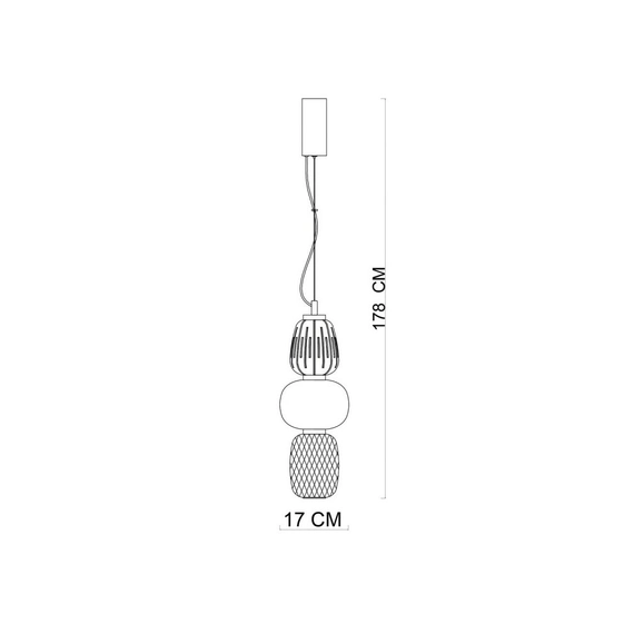 Підвісний світильник Italux PND-98374-28W-GD Eris Led 1x28W 3000K 3748Lm IP20 Gold, зображення 2