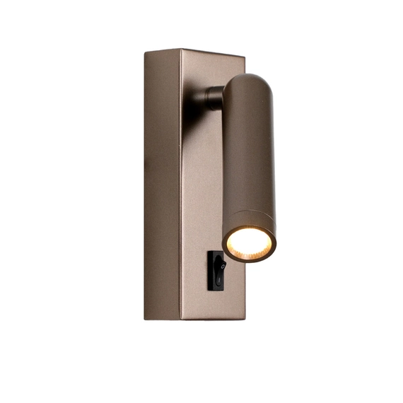 Бра, настінний світильник Italux WL-46376-1-CF Nova LED 1x2.5W 3000K 153Lm IP20 коричневий, изображение 4