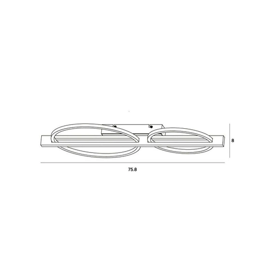 Люстра Italux PLF-55362-25W-WO Natano Led 2x28W 3000K 1050Lm IP20, изображение 2