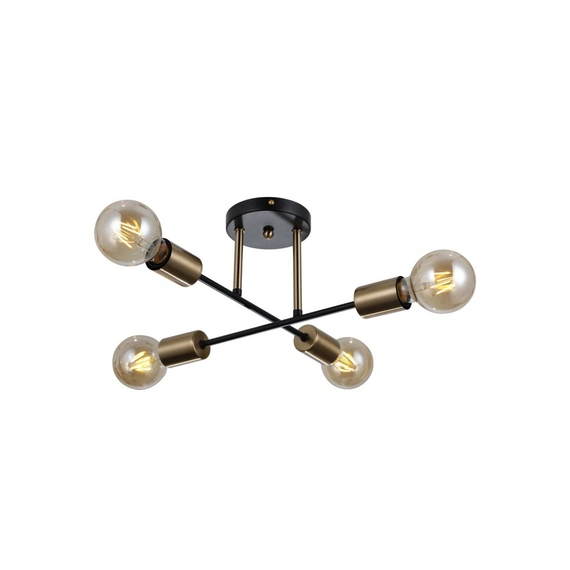 Люстра Italux PND-4052-4-BL-HBR Formio E27 4x40W IP20, зображення 2