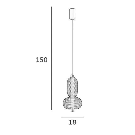 Підвісний світильник Italux PND-84283-2-BK Marco Led 1x10W 3000K 590Lm IP20 Bk, зображення 6