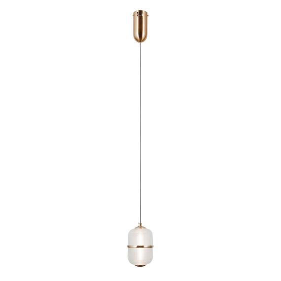 Підвісний світильник, люстра Italux PND-34375-1-HBR Alani LED 1x6W 3000K 588Lm IP20 золотий, зображення 3