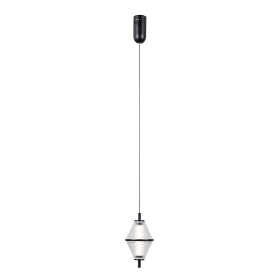 Підвісний світильник, люстра Italux PND-34395-1-BK Fuente LED 1x5W 3000K 422Lm IP20 чорний, изображение 2