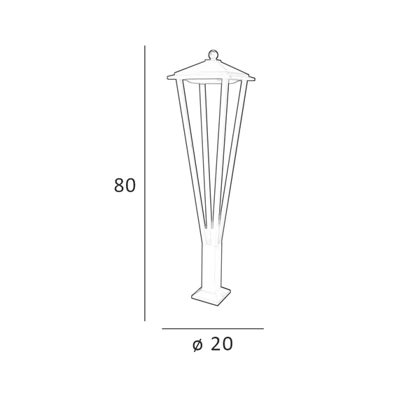 Вуличний світильник Italux OFL-22474-L-BK Bons Led 1x12W 3000K 590Lm IP54 Bk, зображення 6