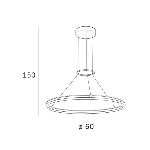 Люстра Italux PND-54638R-28W-3K-BK-GD Merlot Led 1x28W 3000K 1500Lm IP20, изображение 2