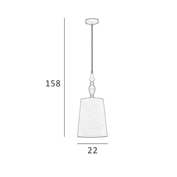 Люстра Italux PND-84678D-AB Moren E27 1x60W IP20 Bronze, зображення 3