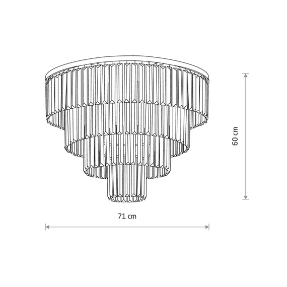 Люстра Nowodvorski 7631 Cristal Е14 12x60W IP20 Chrom, зображення 4