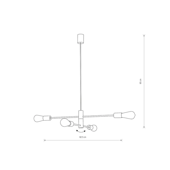 Люстра Nowodvorski 7935 Rotor E27 4x60W IP20 Bl, зображення 3