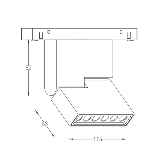 Магнітний світильник Alumled ALMG-M11 12W 120° 3000К Osram2835 1920LM BK, изображение 5
