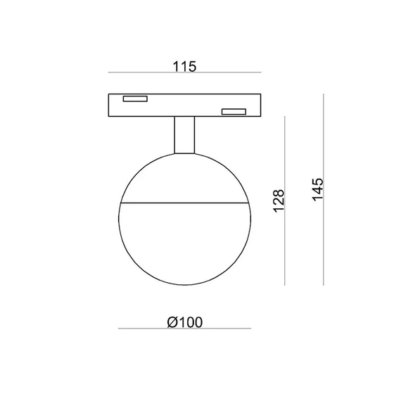 Магнітний світильник Alumled ALMG-M21 7W 120° 3000К Osram 2835 560LM BK, изображение 2
