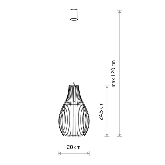 Подвесной светильник Nowodvorski 4611 Camilla E27 1x40W IP20 Wh, изображение 2