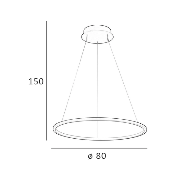 Підвісний світильник Italux PND-56135B-080RPC-GD-3KS4K-TRDIMM Vinola Led 1x48W 3000K-4000K 3840Lm IP20, зображення 3