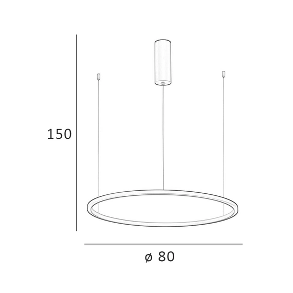 Підвісний світильник Italux PND-56135B-080RPP-WH-3KS4K-TRDIMM Vinola Led 1x48W 3000K-4000K 1900Lm IP20, зображення 3