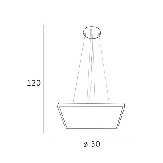Підвісний світильник Italux PND-83625-300S-24W-WH Bastia Led 1x24W 2800K/4000K/6000K 2800Lm IP20, изображение 3