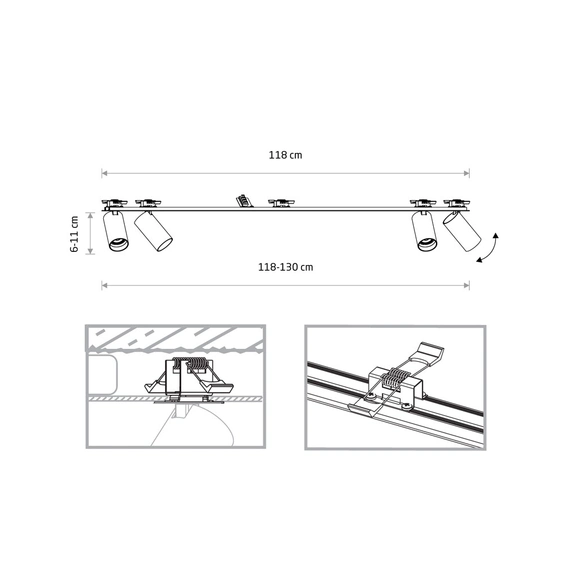 Спот Nowodvorski 7747 Mono surface GU10 4x10W IP20 Bl, изображение 2