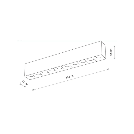 Накладний лінійний світильник 10050 Nowodvorski MIDI LED 40W 3000K, зображення 6