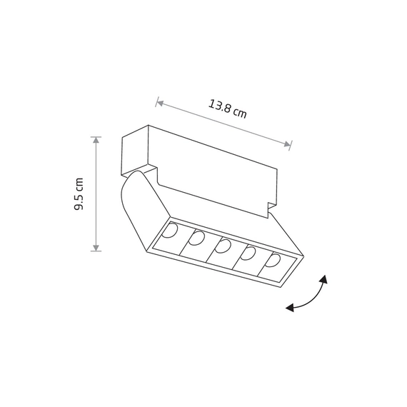 Спот Nowodvorski 10071 Focus Mini Led 1x10w 4000K 600Lm IP20 Bl, изображение 8