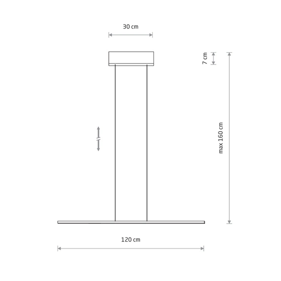 Подвесной светильник Nowodvorski 10363 Bar LED 1x24W 3000K 800Lm IP20 Bl, изображение 10
