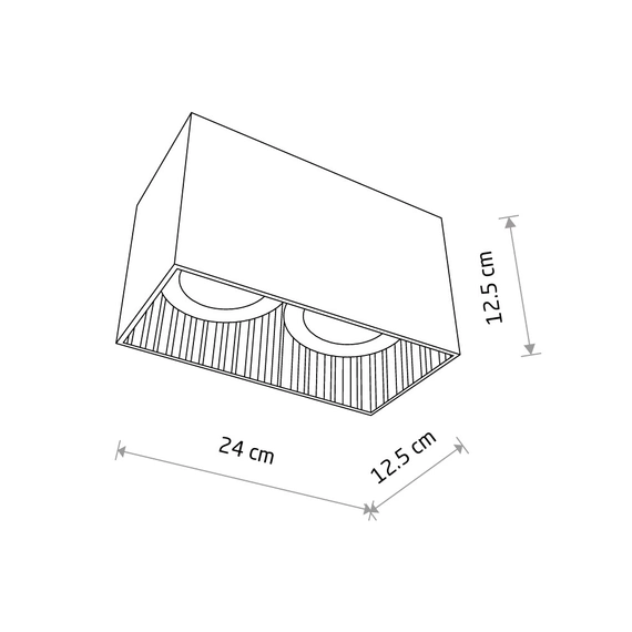 Точечный светильник Nowodvorski 9316 Groove GU10, ES111 2x75W IP20 Bl, изображение 3