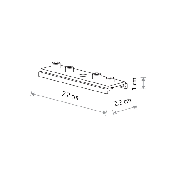 Сполучна пластина магнітного треку Nowodvorski 10171 LVM Track Buckle IP20 Bl, зображення 2