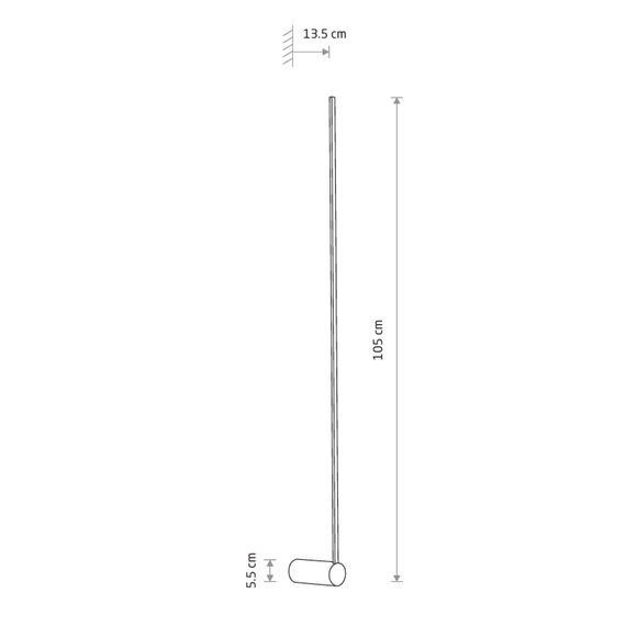 Світильник Nowodvorski 10367 Arm Led 1x14W 3000K 520L IP20 Bl, зображення 3