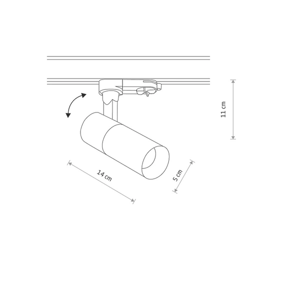 Трековый светильник Nowodvorski 10396 CTLS Tinos LED 1x10W 3000K 880Lm IP20 Bl, изображение 7