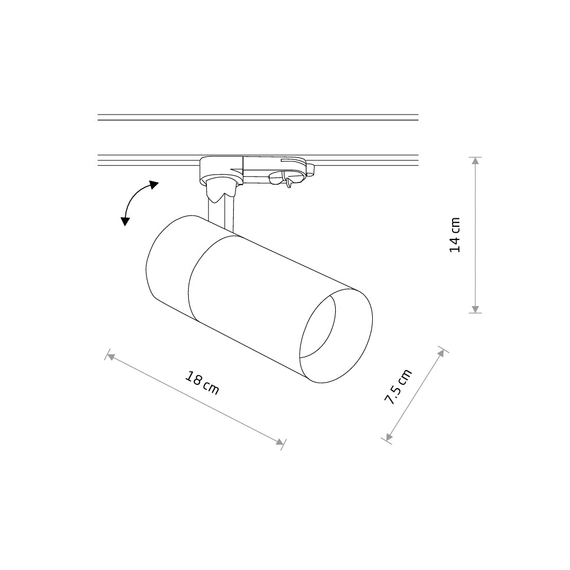 Трековый светильник Nowodvorski 10398 CTLS Tinos LED 1x30W 3000K 2600Lm IP20 Bl, изображение 7