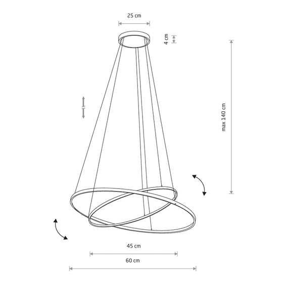 Підвісний світильник Nowodvorski 10814 Circolo LED 2x35W 3000K 1200Lm IP20 Bl, изображение 10