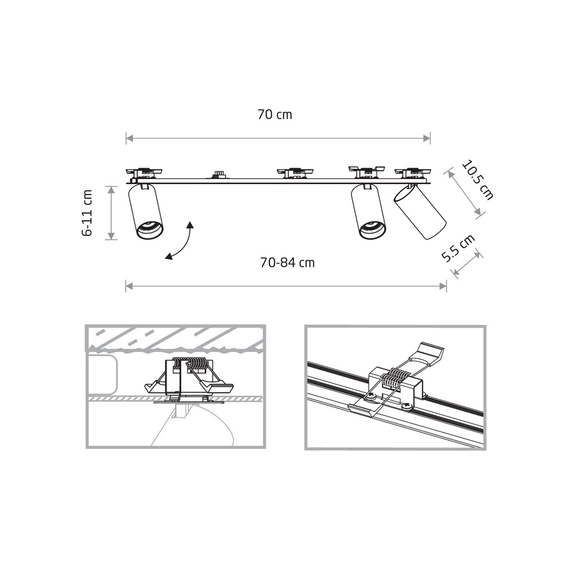 Спот Nowodvorski 7830 Mono surface GU10 3x10W IP20 Wh, изображение 2