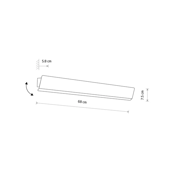 Светильник Nowodvorski 7543 Wing led T8LED 1x11W 3000K 1700Lm IP20 Wh, изображение 2