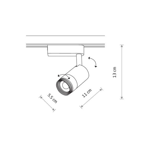 Трековый светильник Nowodvorski 7625 Profile zoom LED 1x9W 3000K 490Lm IP20 Bl, изображение 7