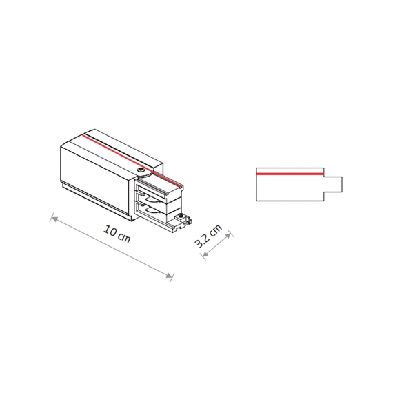 З'єднувач Nowodvorski 8232 Ctls Power End Cap Left Wh, зображення 2