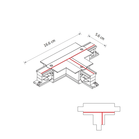 З'єднувач Nowodvorski 8240 Ctls Recessed Power T Connector Left 2 T-l2 IP20 Bl, зображення 2