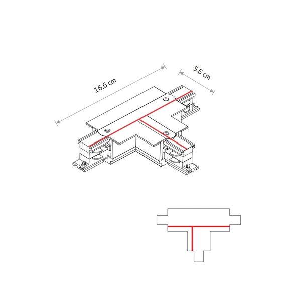 Соединитель Nowodvorski 8245 Ctls Recessed Power T Connector Right 1 T-r1 IP20 Wh, изображение 2