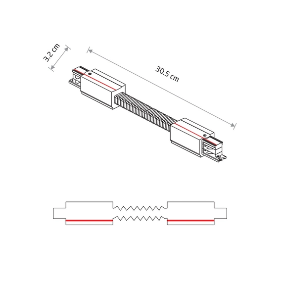 З'єднувач Nowodvorski 8700 Ctls Power Flex Connector Bl, зображення 3