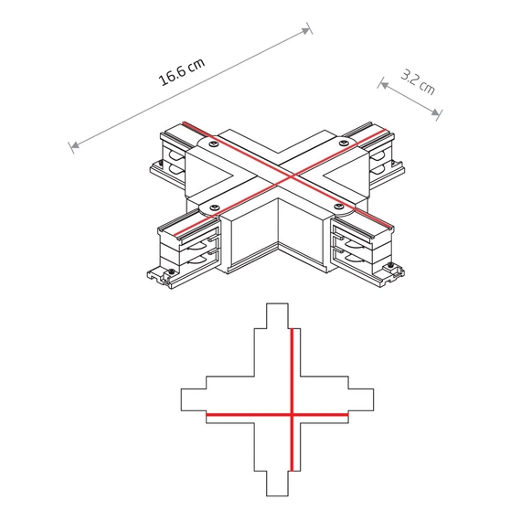 Соединитель Nowodvorski 8702 Ctls Power X Connector Bl, изображение 3