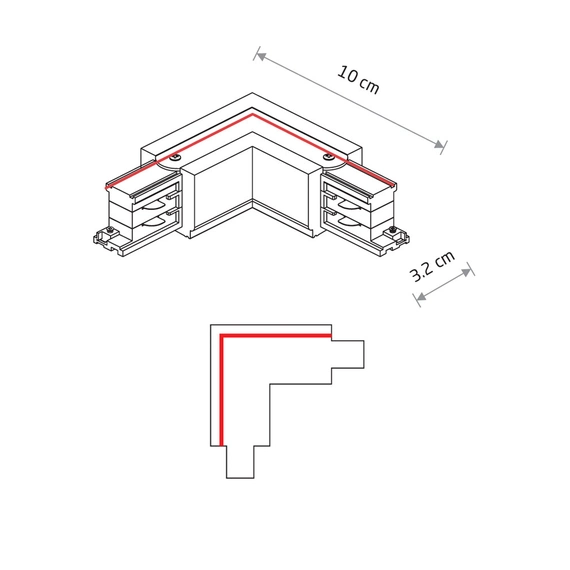 З'єднувач Nowodvorski 8705 Ctls Power L Connector Wh, зображення 2