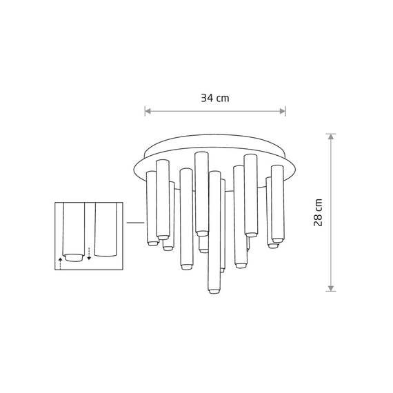 Люстра Nowodvorski 9054 Stalactite G9 13x10W IP20 Bl, изображение 2