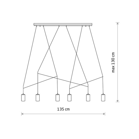 Люстра Nowodvorski 9675 Imbria GU10 6x35W IP20 Bl, зображення 3