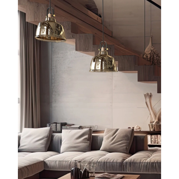 Підвісний світильник Nowodvorski 9153 Amalfi E27 1x60W IP20 Gold, зображення 2