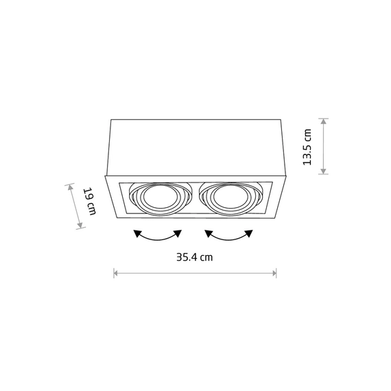 Точечный светильник Nowodvorski 9470 Box GU10, ES111 2x15W IP20 Bl, изображение 2