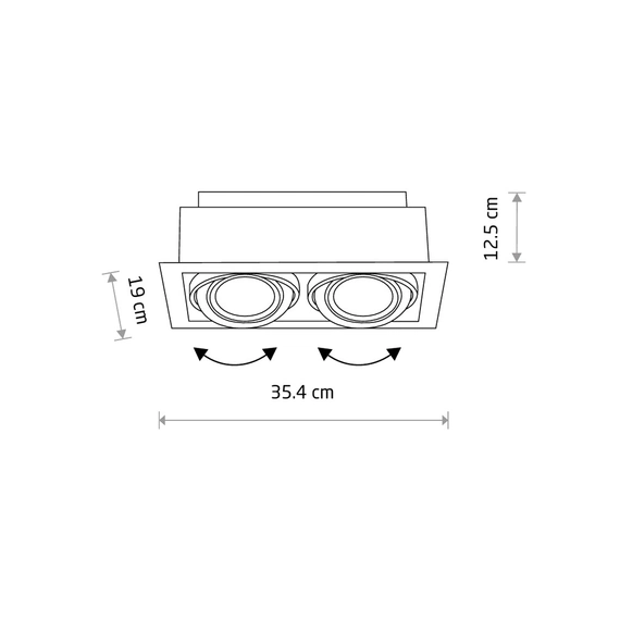 Точковий світильник Nowodvorski 9570 Downlight GU10, ES111 2x15W IP20 Bl, зображення 2