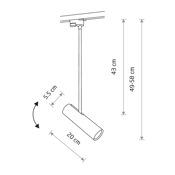 Трековый светильник Nowodvorski 9325 Profile eye super GU10 1x10W IP20 Bl, изображение 2