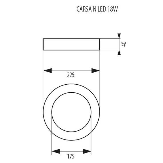 Накладний світильник Kanlux CARSA V2LED 28949 18W, зображення 3