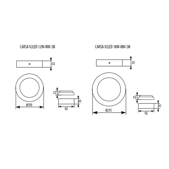 Накладний світильник Kanlux CARSA V2LED 28949 18W, зображення 2