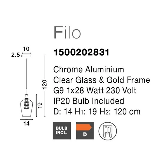 Світильник підвісний Filo Nova Luce 1500202831, зображення 4
