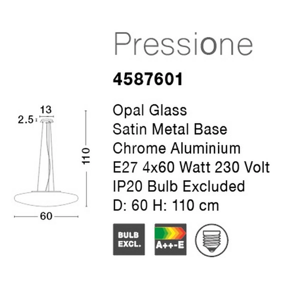 Светильник подвесной Pressione Nova Luce 4587601, изображение 4